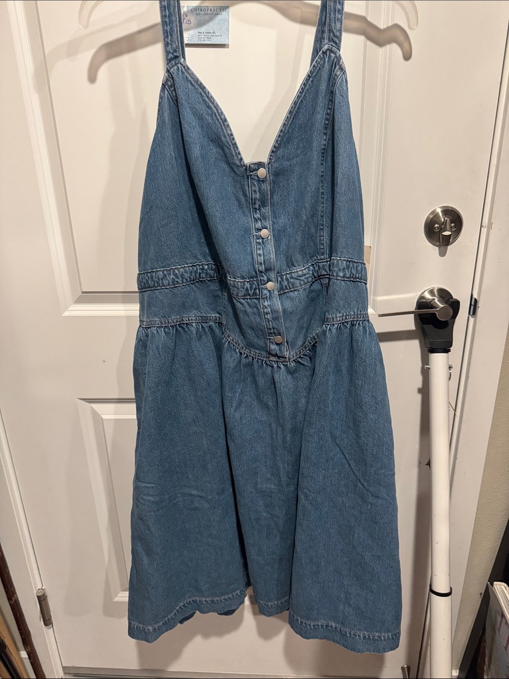 Universal Thread Light Blue Denim Sundress with Smocked Bodice